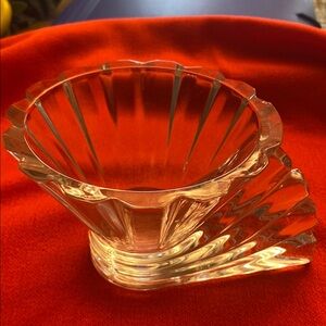 Beautiful Rosenthal led crystal blossom votive candle holder.